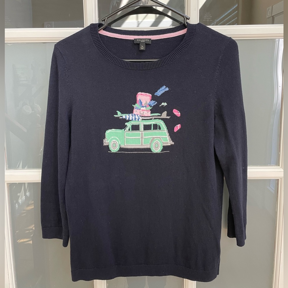 Talbots Small Petite Vacation Sweater with 3/4 Sleeves